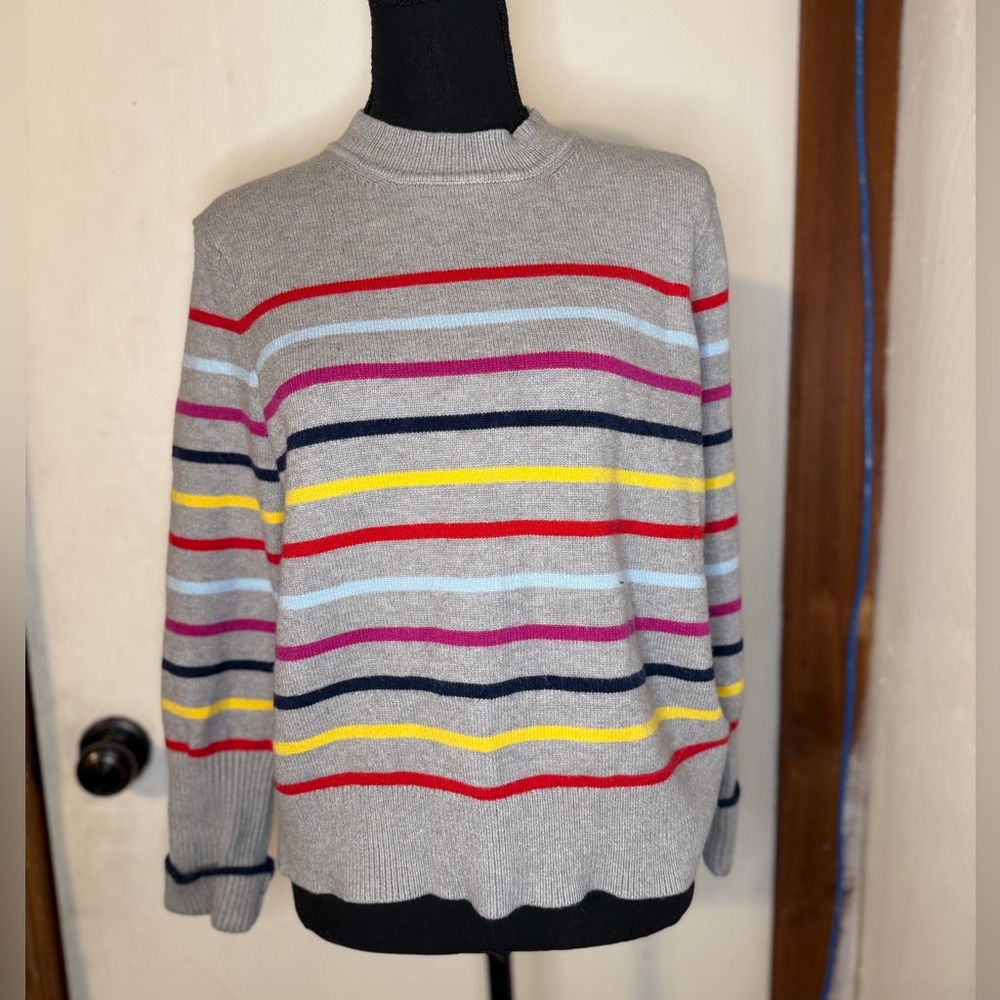 La Ligne Multicolor Striped Crewneck Sweater